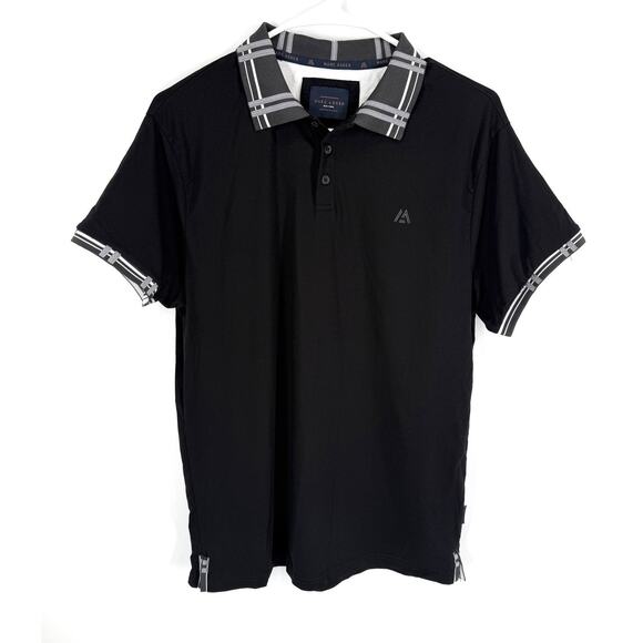 Marc Asher New York Men’s Small/medium Polo T-Shirt Plaid Collar Stretch Cotton - Picture 1 of 7